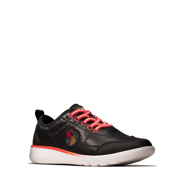 Clarks Girls Scape Sonar Kid Casual Shoes Black | CA-9784650
